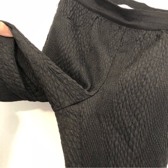 REBECCA TAYLOR Snake Jacquard Textured Leggings Pull On Elastic Waist Ankle Zip - Picture 5 of 12